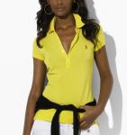 france polo ralph lauren femmes t-shirt 2013 new style poney cinq boutons jaune